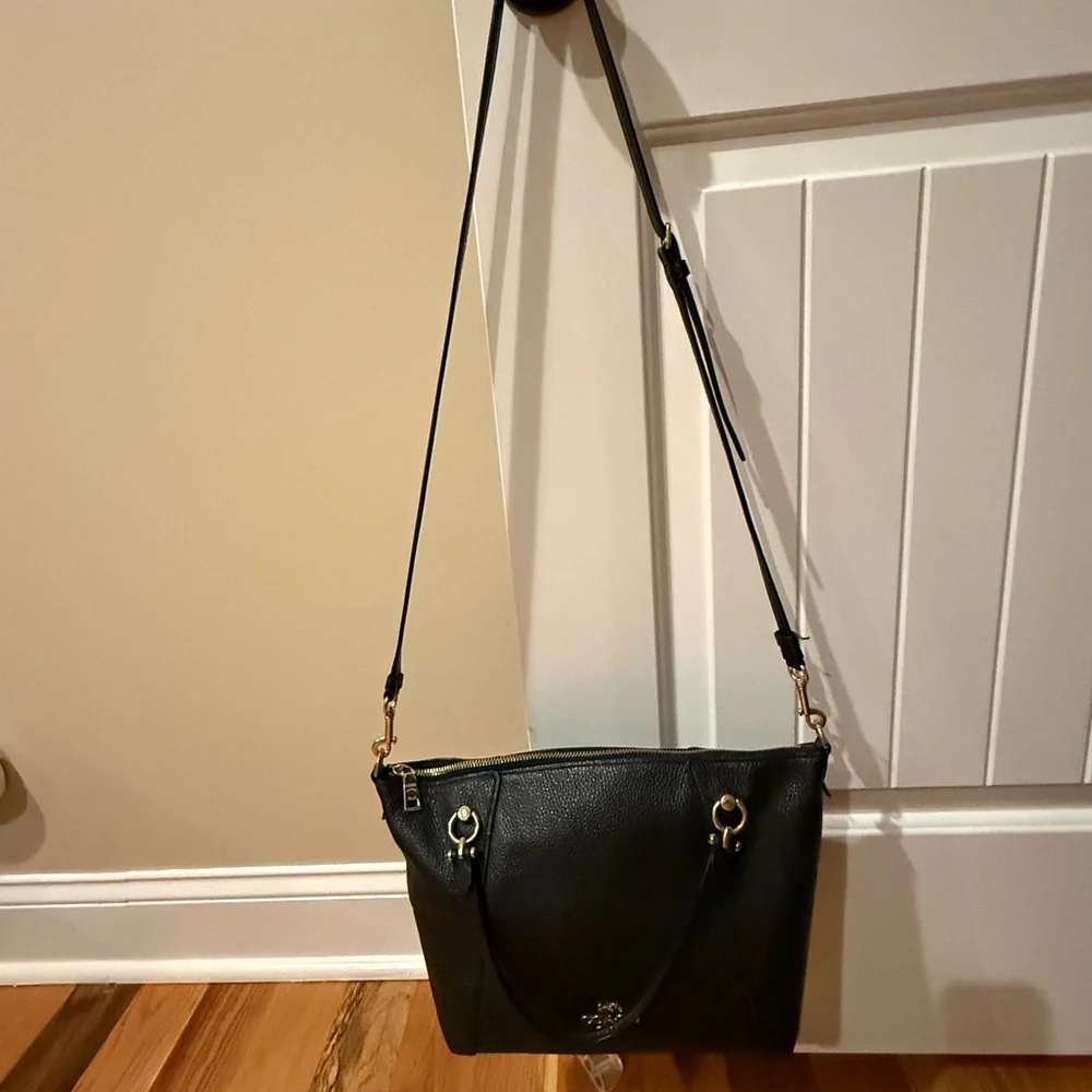 AUTHENTIC Coach Black Kacey Satchel Shoulder Bag (Medium) - Picture 3 of 9